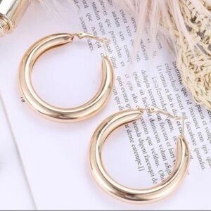 14k Yellow Gold Hoop Earrings Hoops Gold